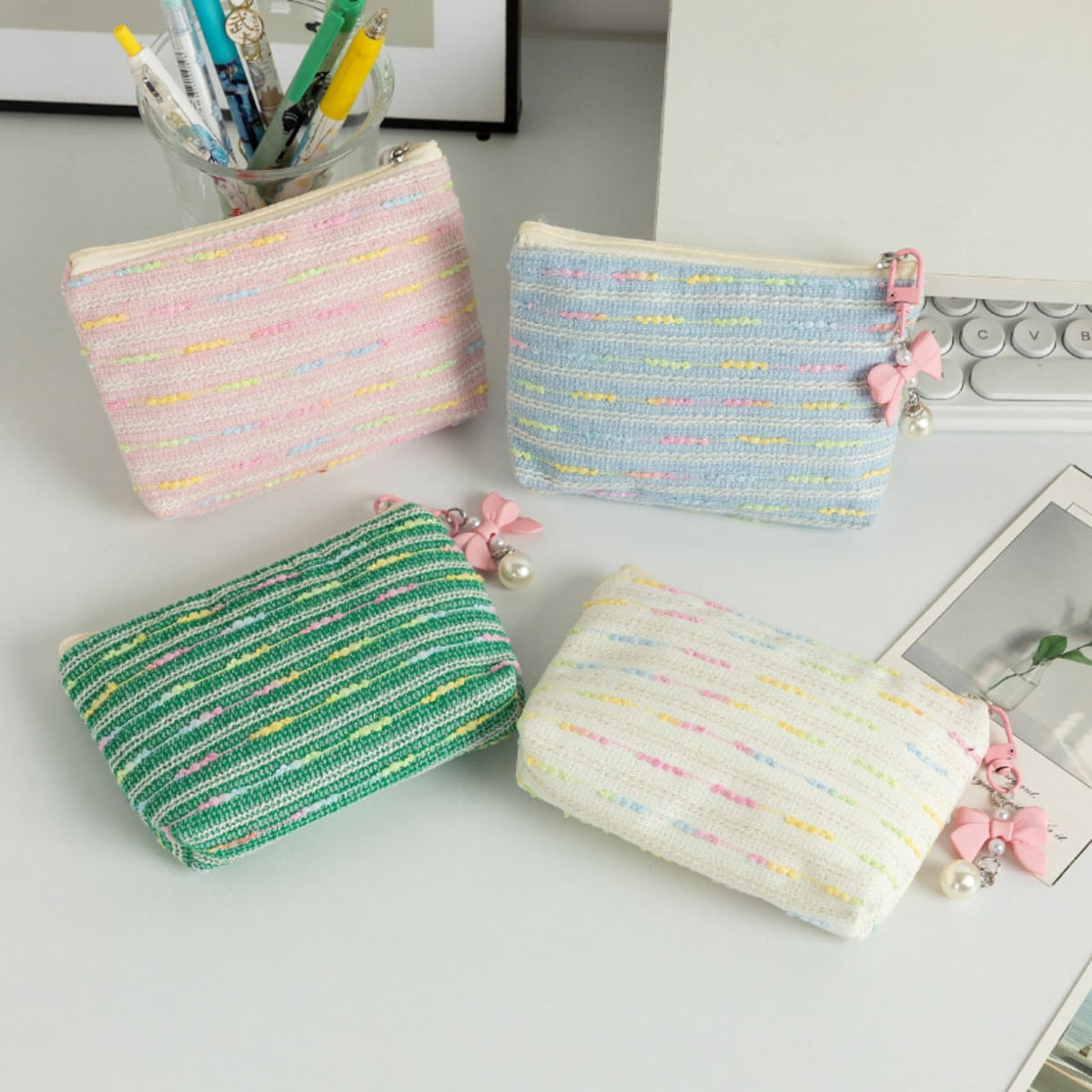 SUSOYAOCHEN Coin Purse Storage Pouch, Small Fabric Zipper Change Holder Travel Cosmetic Bag Mini Pocket Wallet for Girl Women Organize Cosmetic, Lipstick, Jewelry （White） - thewildfolk SUSOYAOCHEN Coin Purse Storage Pouch, Small Fabric Zipper Change Holder Travel Cosmetic Bag Mini Pocket Wallet for Girl Women Organize Cosmetic, Lipstick, Jewelry （White）