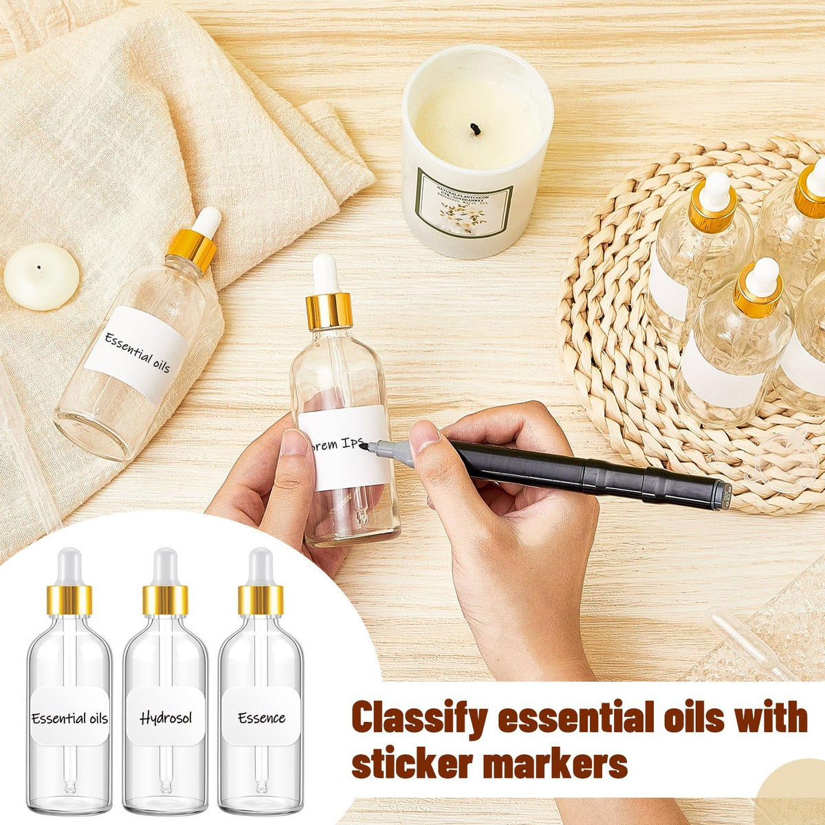 Tessco for you 20 Pack 3.4 oz Glass Dropper Bottles, 100 ml Glass Tincture Bottles with Eye Droppers with Funnel, Labels & Pipette for Essential Oil, Health, Personal Care & Beauty (Clear Gold) - thewildfolk Tessco for you 20 Pack 3.4 oz Glass Dropper Bottles, 100 ml Glass Tincture Bottles with Eye Droppers with Funnel, Labels & Pipette for Essential Oil, Health, Personal Care & Beauty (Clear Gold)