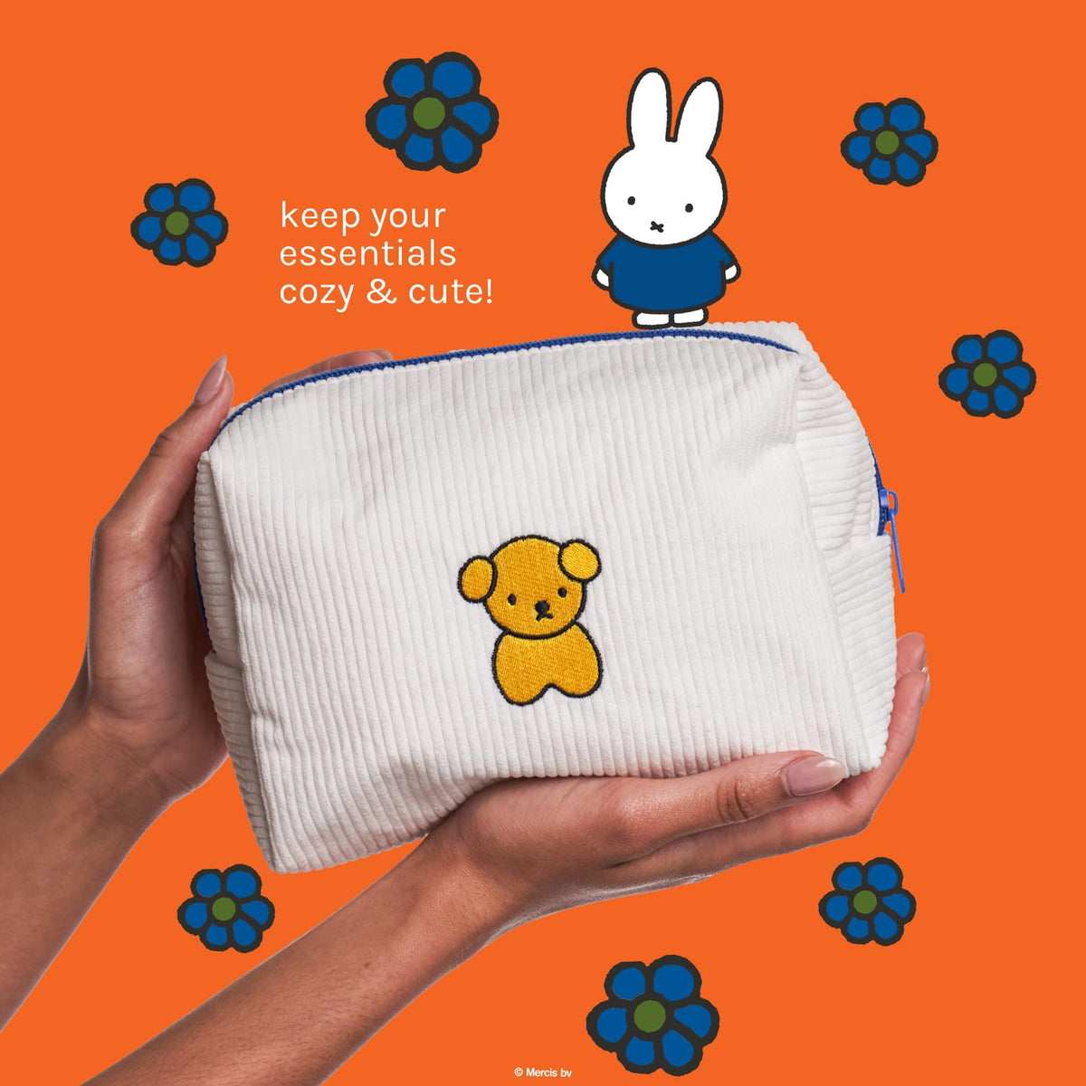 The Crème Shop Miffy Perfect Travel Makeup Bag, Cute Zipper Toiletry Pouch - thewildfolk The Crème Shop Miffy Perfect Travel Makeup Bag, Cute Zipper Toiletry Pouch