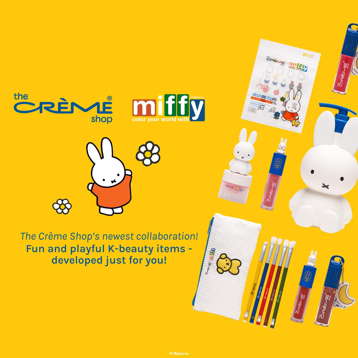 The Crème Shop Miffy Perfect Travel Makeup Bag, Cute Zipper Toiletry Pouch - thewildfolk The Crème Shop Miffy Perfect Travel Makeup Bag, Cute Zipper Toiletry Pouch