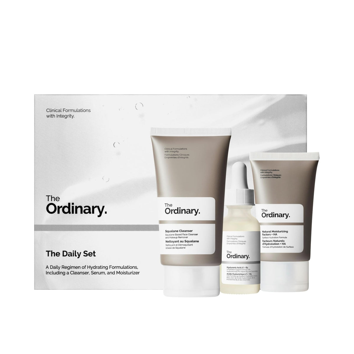The Ordinary The Daily Set, Daily Skincare Routine with Squalane Cleanser, Hyaluronic Acid 2% + B5, and Natural Moisturizing Factors + HA | Skin Care Set - thewildfolk The Ordinary The Daily Set, Daily Skincare Routine with Squalane Cleanser, Hyaluronic Acid 2% + B5, and Natural Moisturizing Factors + HA | Skin Care Set