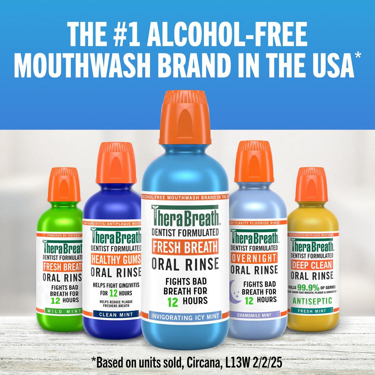 TheraBreath Fresh Breath Mouthwash, Icy Mint Flavor, Alcohol-Free, 16 Fl Oz (Pack of 2) - thewildfolk TheraBreath Fresh Breath Mouthwash, Icy Mint Flavor, Alcohol-Free, 16 Fl Oz (Pack of 2)