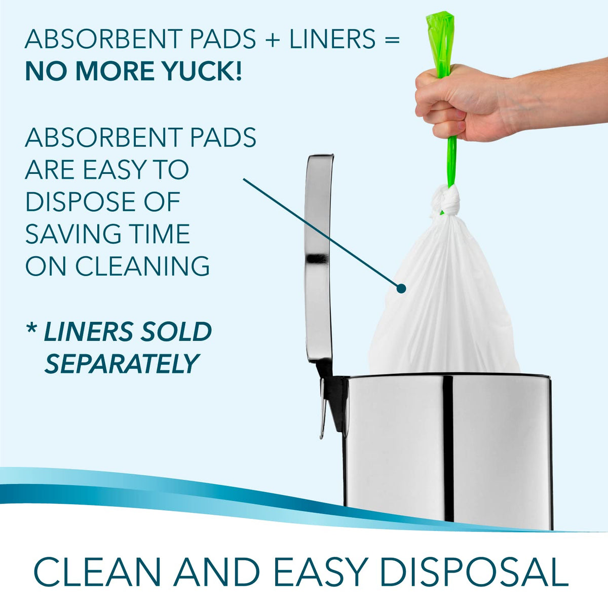 TidyCare Disposable Bedside Commode Pads for Adult Portable Toilet Chair Bucket and Bedpan | Value Pack of 120 Commode Pads | Universal Fit Absorbent Pads for Home Medical Care - thewildfolk TidyCare Disposable Bedside Commode Pads for Adult Portable Toilet Chair Bucket and Bedpan | Value Pack of 120 Commode Pads | Universal Fit Absorbent Pads for Home Medical Care