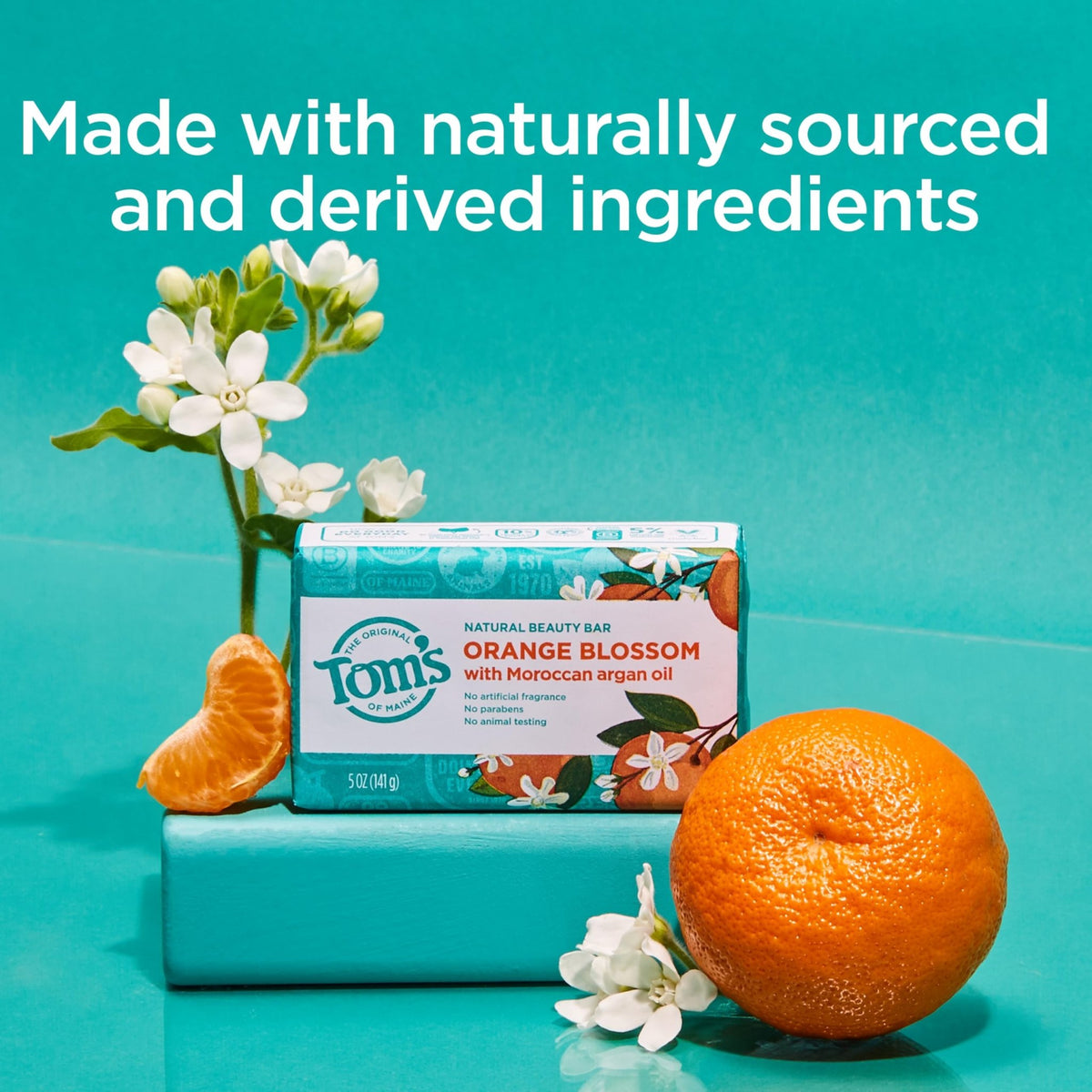 Tom's of Maine Natural Beauty Bar Soap, Orange Blossom, 5 oz Bar (6 Pack) - thewildfolk Tom's of Maine Natural Beauty Bar Soap, Orange Blossom, 5 oz Bar (6 Pack)