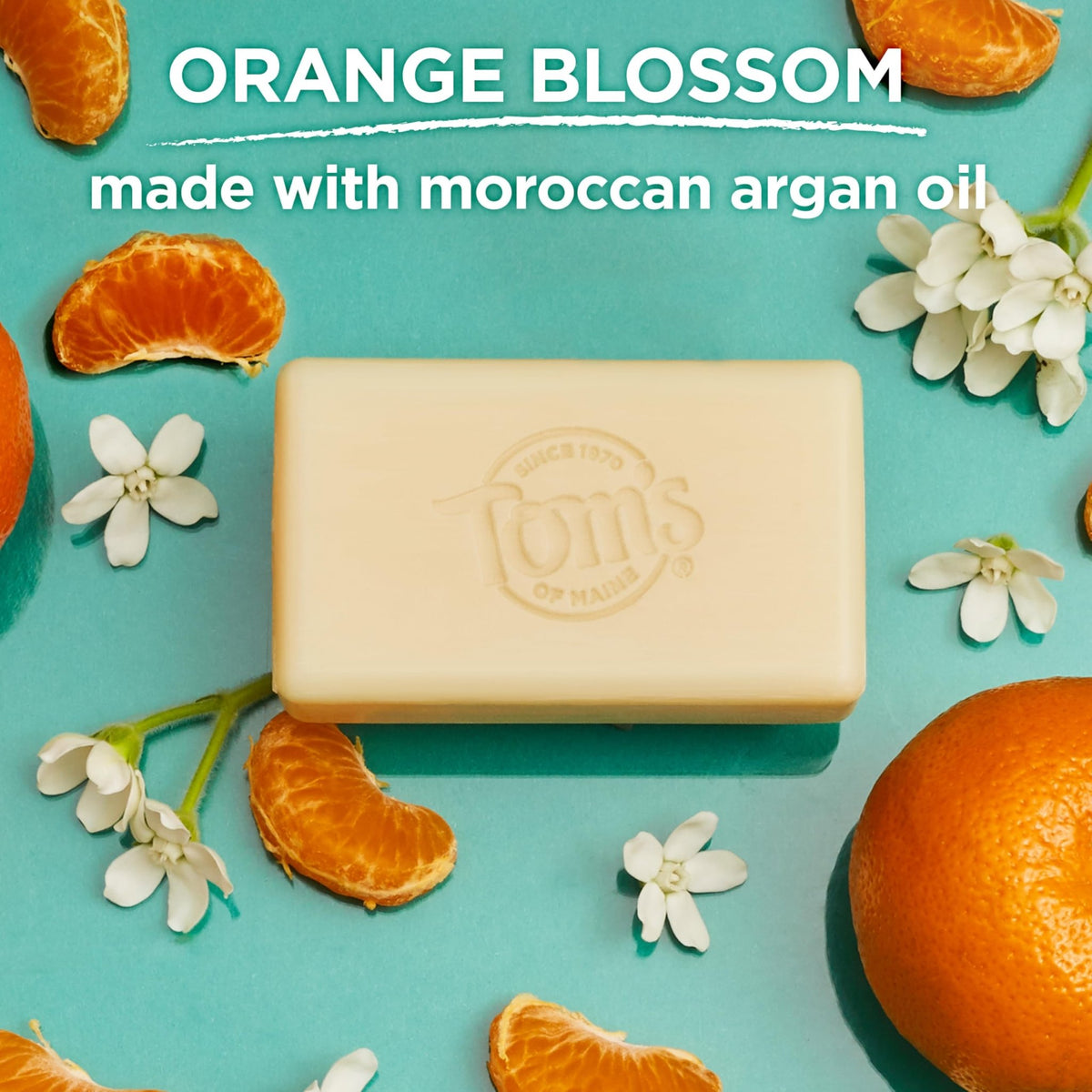 Tom's of Maine Natural Beauty Bar Soap, Orange Blossom, 5 oz Bar (6 Pack) - thewildfolk Tom's of Maine Natural Beauty Bar Soap, Orange Blossom, 5 oz Bar (6 Pack)