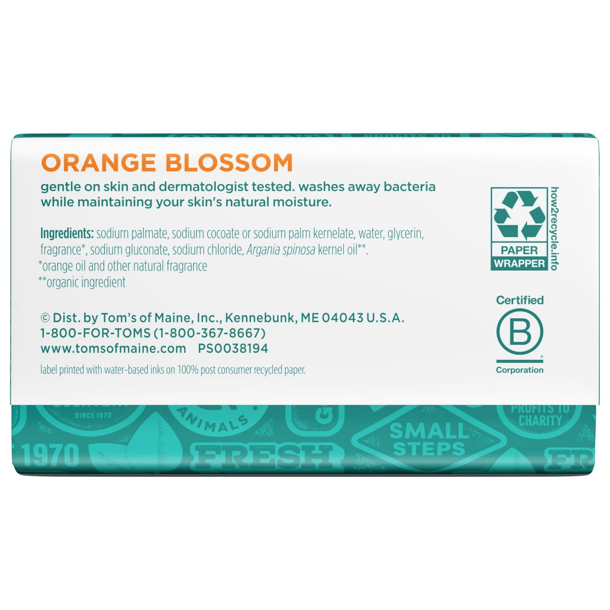 Tom's of Maine Natural Beauty Bar Soap, Orange Blossom, 5 oz Bar (6 Pack) - thewildfolk Tom's of Maine Natural Beauty Bar Soap, Orange Blossom, 5 oz Bar (6 Pack)