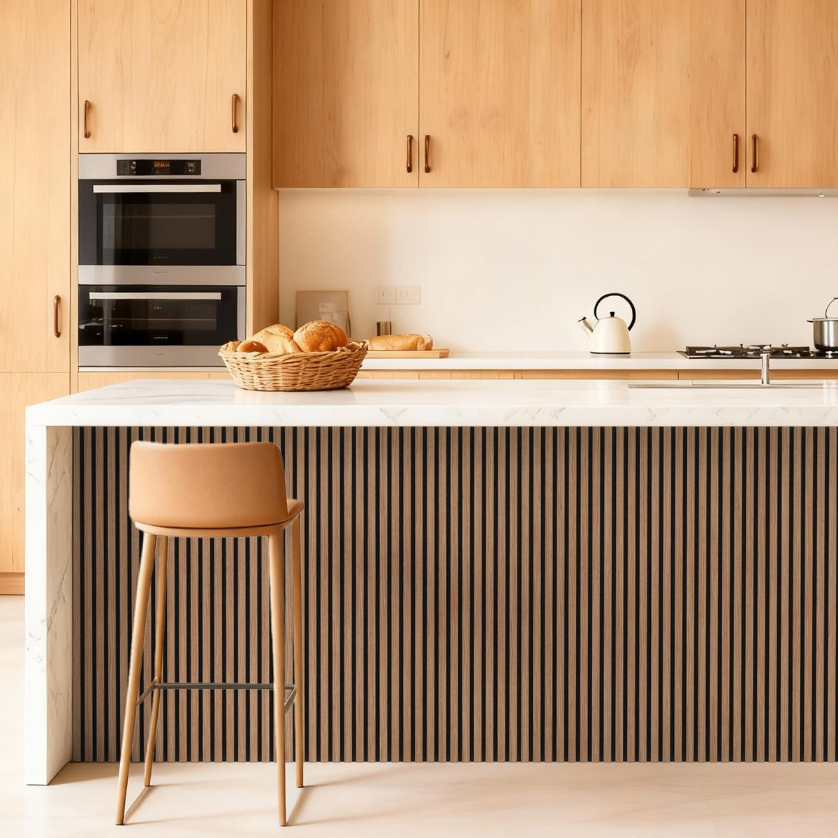 TONOR Wood Slatwall Panels, 4 Pack 47.2" x 23.6"/ 120 x60cm(31ft²) Acoustic Wall Panels, Wood Slat Acoustic Panels for Noise Cancelling and Home Decor, Living Room, Bedroom, Office, Room Decor, Walnut - thewildfolk TONOR Wood Slatwall Panels, 4 Pack 47.2" x 23.6"/ 120 x60cm(31ft²) Acoustic Wall Panels, Wood Slat Acoustic Panels for Noise Cancelling and Home Decor, Living Room, Bedroom, Office, Room Decor, Walnut