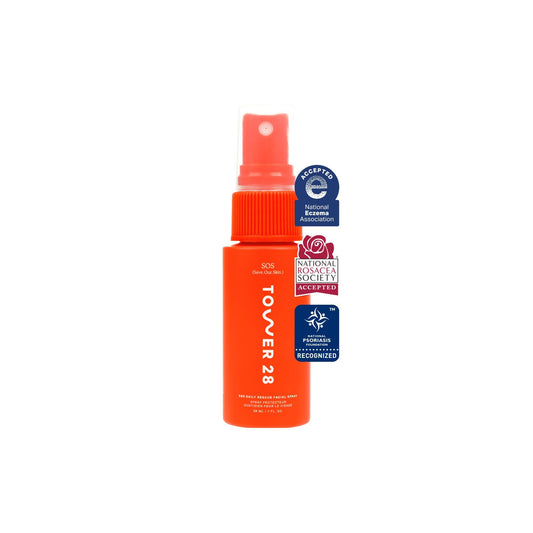 Tower 28 SOS Daily Rescue Soothing Hypochlorous Acid Spray for Face (1 oz) - thewildfolk Tower 28 SOS Daily Rescue Soothing Hypochlorous Acid Spray for Face (1 oz)