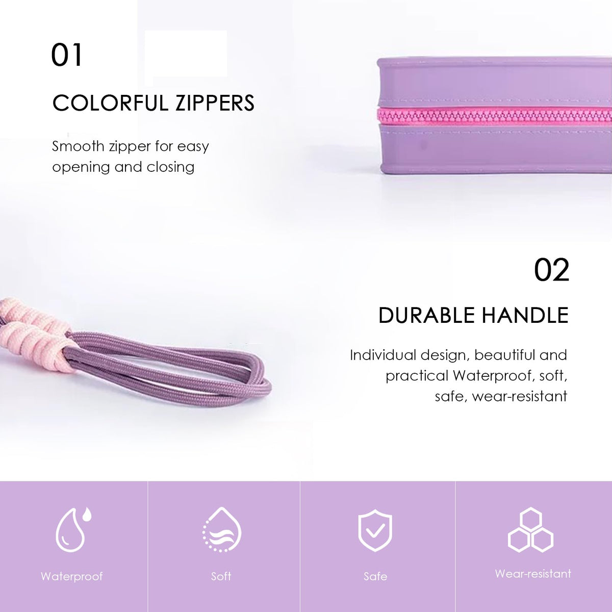 Travistar Silicone Travel Makeup Bag - Large Capacity Make Up Pouch Travel Makeup Organizer Bag Waterproof Toiletry Bag Portable Cosmetic Bag Small Womens Brush Holder Bag with Zipper Closure Purple - thewildfolk Travistar Silicone Travel Makeup Bag - Large Capacity Make Up Pouch Travel Makeup Organizer Bag Waterproof Toiletry Bag Portable Cosmetic Bag Small Womens Brush Holder Bag with Zipper Closure Purple
