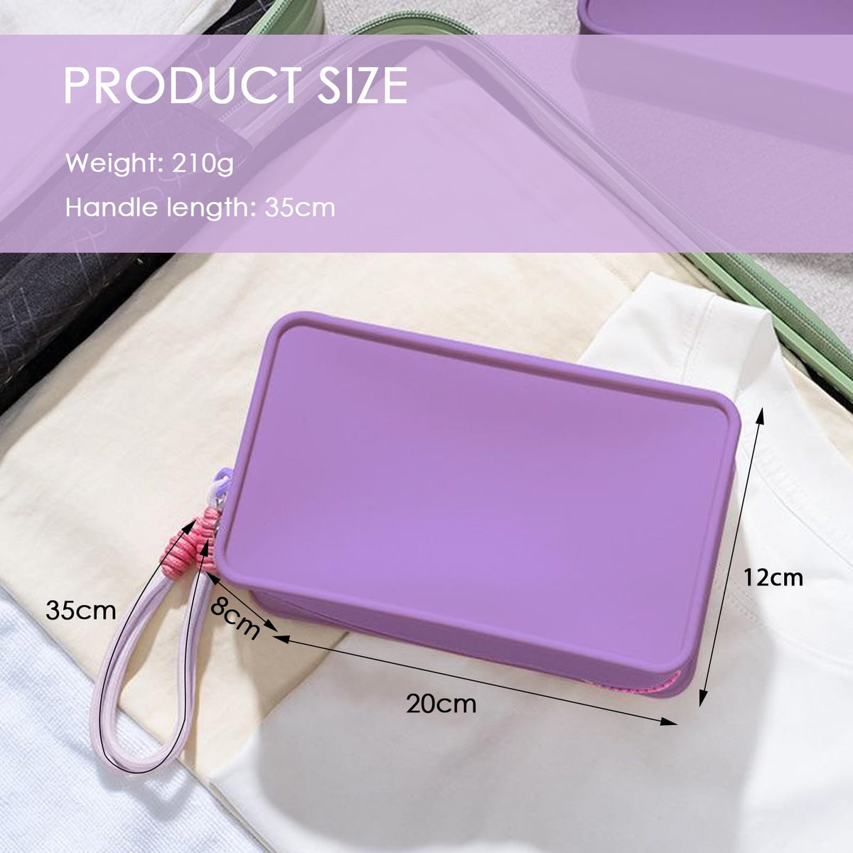 Travistar Silicone Travel Makeup Bag - Large Capacity Make Up Pouch Travel Makeup Organizer Bag Waterproof Toiletry Bag Portable Cosmetic Bag Small Womens Brush Holder Bag with Zipper Closure Purple - thewildfolk Travistar Silicone Travel Makeup Bag - Large Capacity Make Up Pouch Travel Makeup Organizer Bag Waterproof Toiletry Bag Portable Cosmetic Bag Small Womens Brush Holder Bag with Zipper Closure Purple