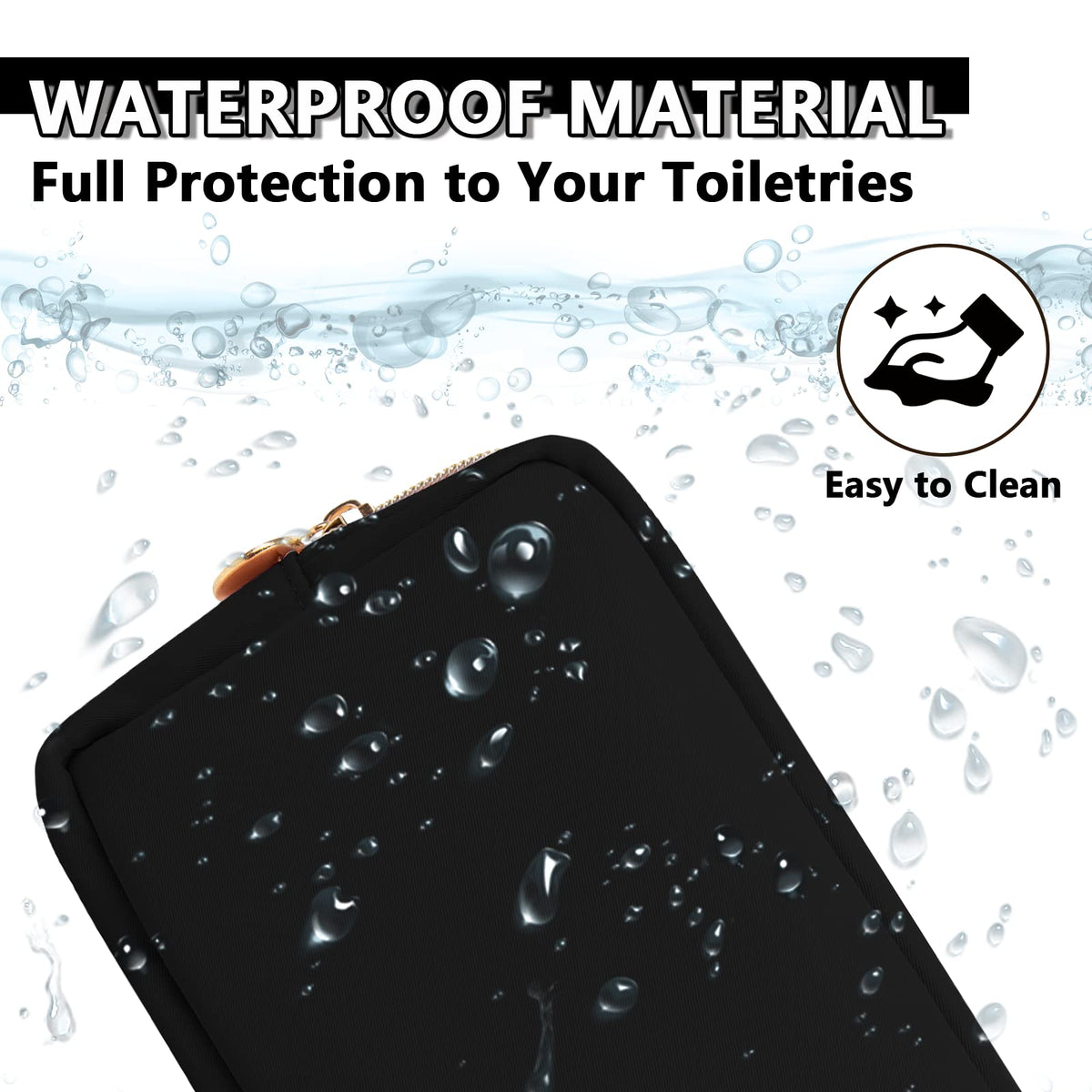 UIXIZQ Waterproof Small Makeup Pouch for Purse,Nylon Travel Toiletry Storage Pouch Cute Preppy Cosmetic Bag for Women Girl,Waterproof Makeup Organizer Skincare Bag Purse with Zipper(Small-Black) - thewildfolk UIXIZQ Waterproof Small Makeup Pouch for Purse,Nylon Travel Toiletry Storage Pouch Cute Preppy Cosmetic Bag for Women Girl,Waterproof Makeup Organizer Skincare Bag Purse with Zipper(Small-Black)