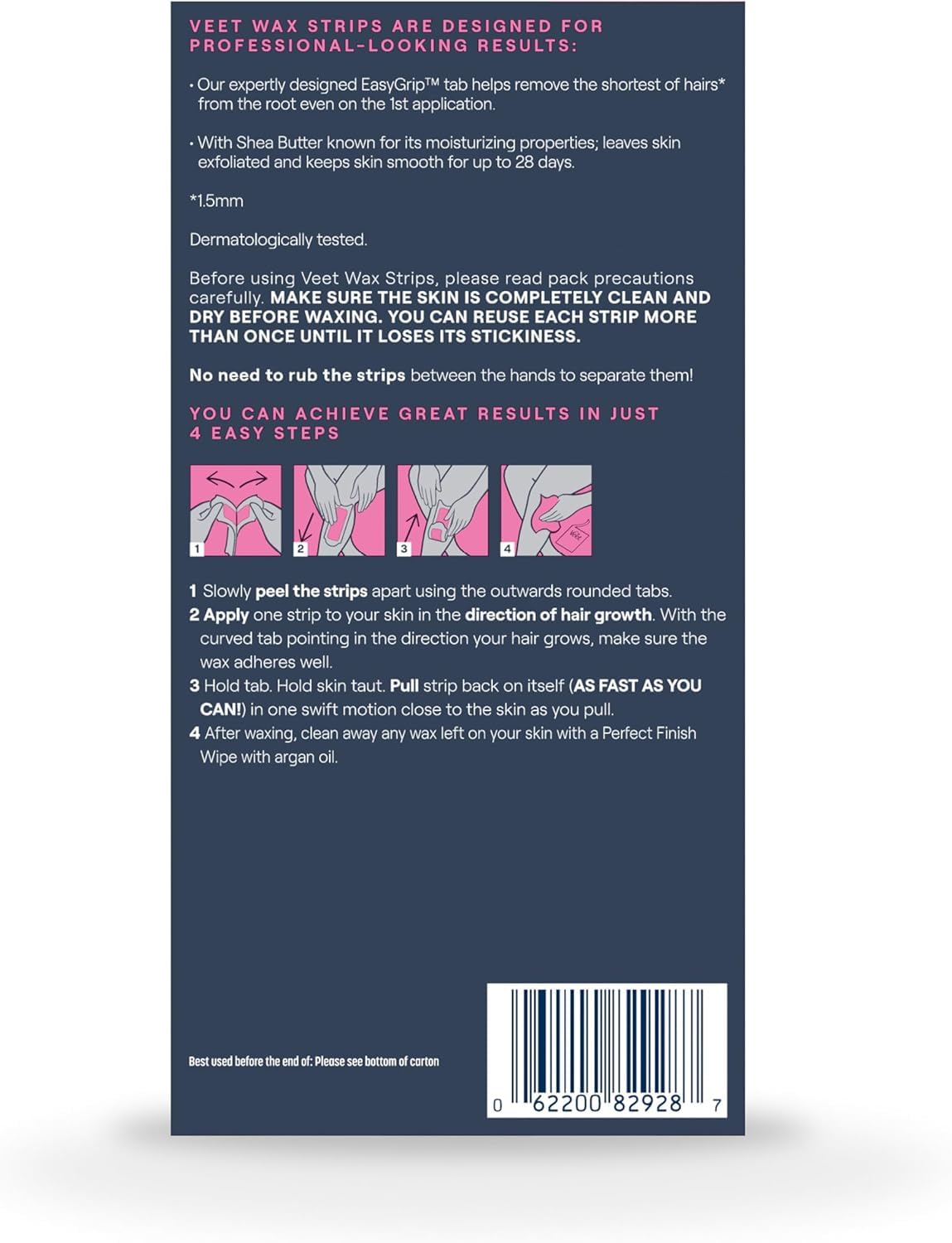VEET Ready-To-Use Waxing Kit For Women, Wax Strips For Body Hair Removal, Wax Kit For Legs and Body, Personal Care Product, Hair Remover, 40ct Waxing Strips, 4ct Body Wipes (Pack of 3) - thewildfolk VEET Ready-To-Use Waxing Kit For Women, Wax Strips For Body Hair Removal, Wax Kit For Legs and Body, Personal Care Product, Hair Remover, 40ct Waxing Strips, 4ct Body Wipes (Pack of 3)