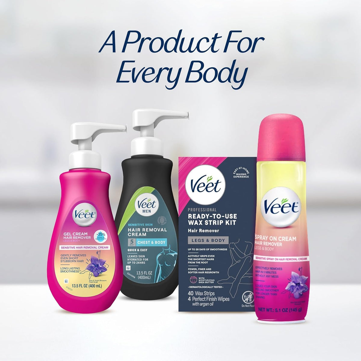 VEET Ready-To-Use Waxing Kit For Women, Wax Strips For Body Hair Removal, Wax Kit For Legs and Body, Personal Care Product, Hair Remover, 40ct Waxing Strips, 4ct Body Wipes (Pack of 3) - thewildfolk VEET Ready-To-Use Waxing Kit For Women, Wax Strips For Body Hair Removal, Wax Kit For Legs and Body, Personal Care Product, Hair Remover, 40ct Waxing Strips, 4ct Body Wipes (Pack of 3)