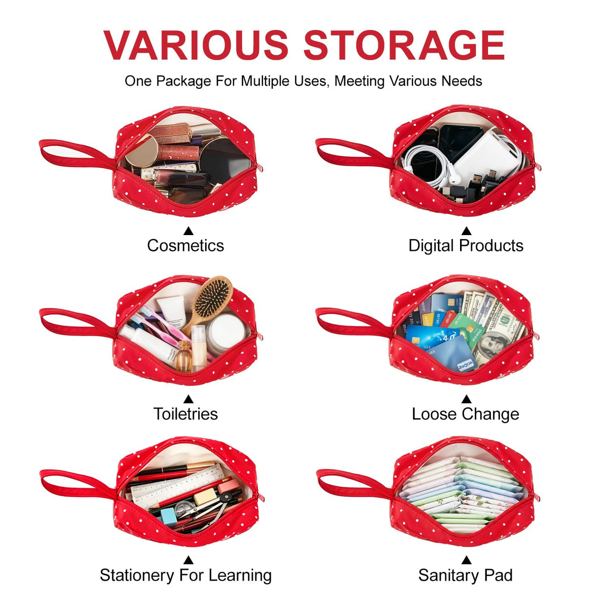 Vimanllie Travel Cosmetic Bag Waterproof Makeup Bags,Portable Toiletry Organizer,Storage for Women,Cute Compact,Purse for Keys,Practical Storage Pouch for Girls - thewildfolk Vimanllie Travel Cosmetic Bag Waterproof Makeup Bags,Portable Toiletry Organizer,Storage for Women,Cute Compact,Purse for Keys,Practical Storage Pouch for Girls
