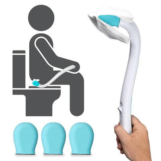 Vive Wiping Wand Toilet Aid - Bum Wipe Assist Tool for Toileting - 15" Long - thewildfolk Vive Wiping Wand Toilet Aid - Bum Wipe Assist Tool for Toileting - 15" Long