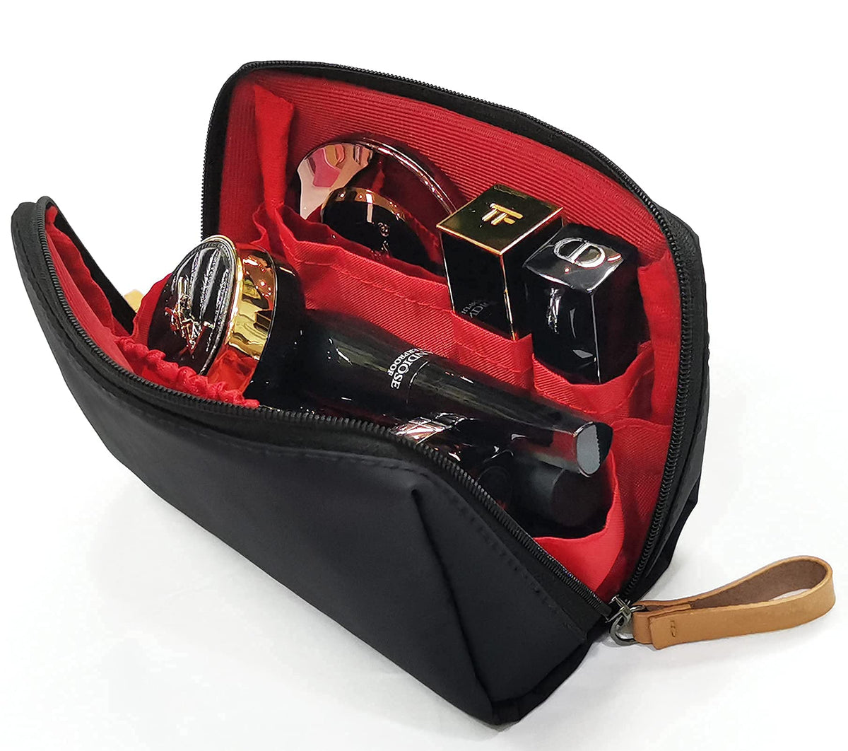 Vviitop Small Makeup Bag for Purse, Makeup Pouch Small Cosmetic Bag Mini Portable Handbag for Women and Girls (Black) - thewildfolk Vviitop Small Makeup Bag for Purse, Makeup Pouch Small Cosmetic Bag Mini Portable Handbag for Women and Girls (Black)