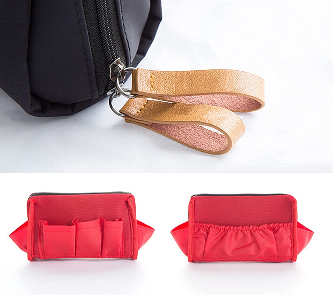 Vviitop Small Makeup Bag for Purse, Makeup Pouch Small Cosmetic Bag Mini Portable Handbag for Women and Girls (Black) - thewildfolk Vviitop Small Makeup Bag for Purse, Makeup Pouch Small Cosmetic Bag Mini Portable Handbag for Women and Girls (Black)