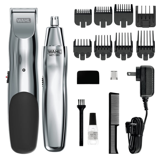 Wahl Groomsman Rechargeable Beard Trimmer Kit & Bonus Battery Nose Trimmer - thewildfolk Wahl Groomsman Rechargeable Beard Trimmer Kit & Bonus Battery Nose Trimmer
