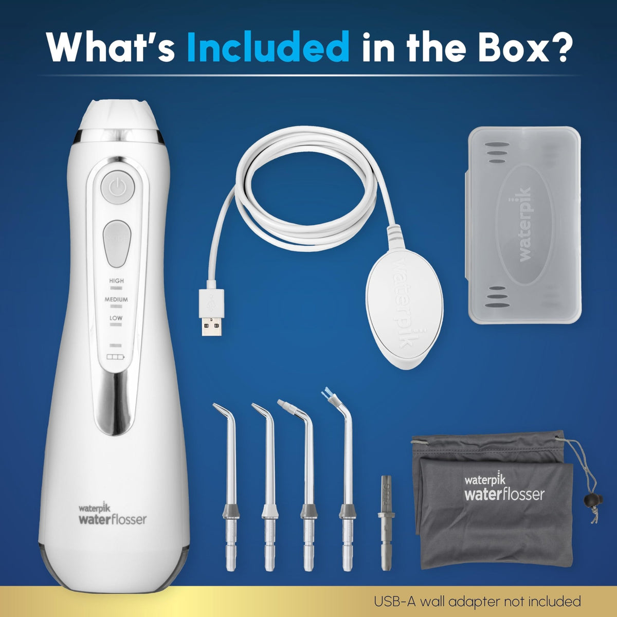 Waterpik Cordless Advanced Portable Water Flosser, Rechargeable, White - thewildfolk Waterpik Cordless Advanced Portable Water Flosser, Rechargeable, White