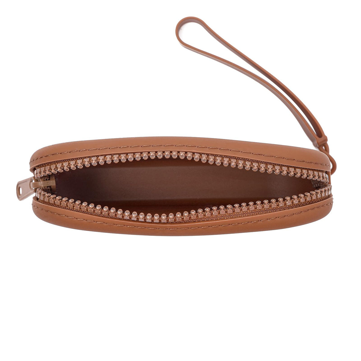 WHHJM Small Silicone Multifunctional Essential Bag Portable Travel Makeup Bag for Women Men Cards Cash Bag Zipper Pouch (Brown) - thewildfolk WHHJM Small Silicone Multifunctional Essential Bag Portable Travel Makeup Bag for Women Men Cards Cash Bag Zipper Pouch (Brown)