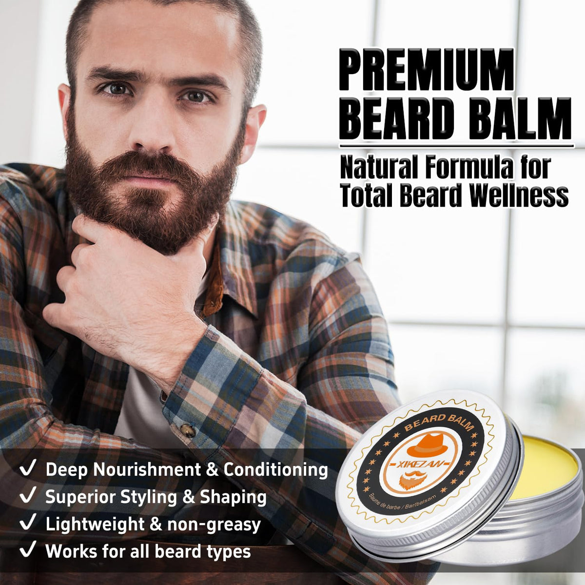 XIKEZAN Beard Kit Gifts for Men Grooming/Care-Soften,Soothe Beard GoodScent - thewildfolk XIKEZAN Beard Kit Gifts for Men Grooming/Care-Soften,Soothe Beard GoodScent