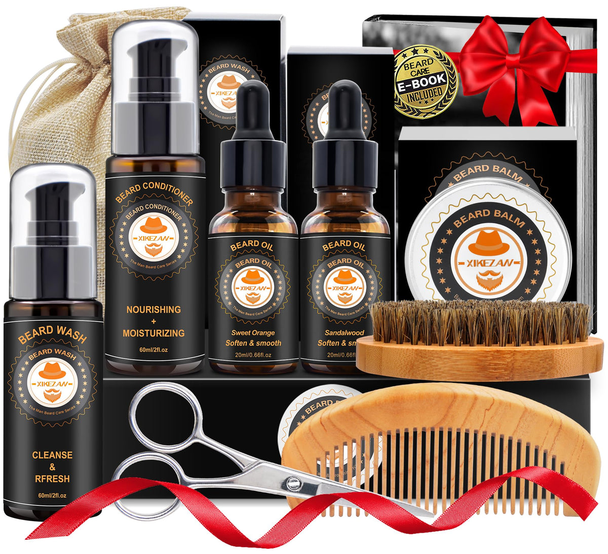 XIKEZAN Beard Kit Gifts for Men Grooming/Care-Soften,Soothe Beard GoodScent - thewildfolk XIKEZAN Beard Kit Gifts for Men Grooming/Care-Soften,Soothe Beard GoodScent