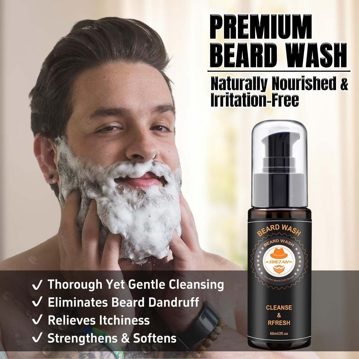 XIKEZAN Beard Kit Gifts for Men Grooming/Care-Soften,Soothe Beard GoodScent - thewildfolk XIKEZAN Beard Kit Gifts for Men Grooming/Care-Soften,Soothe Beard GoodScent