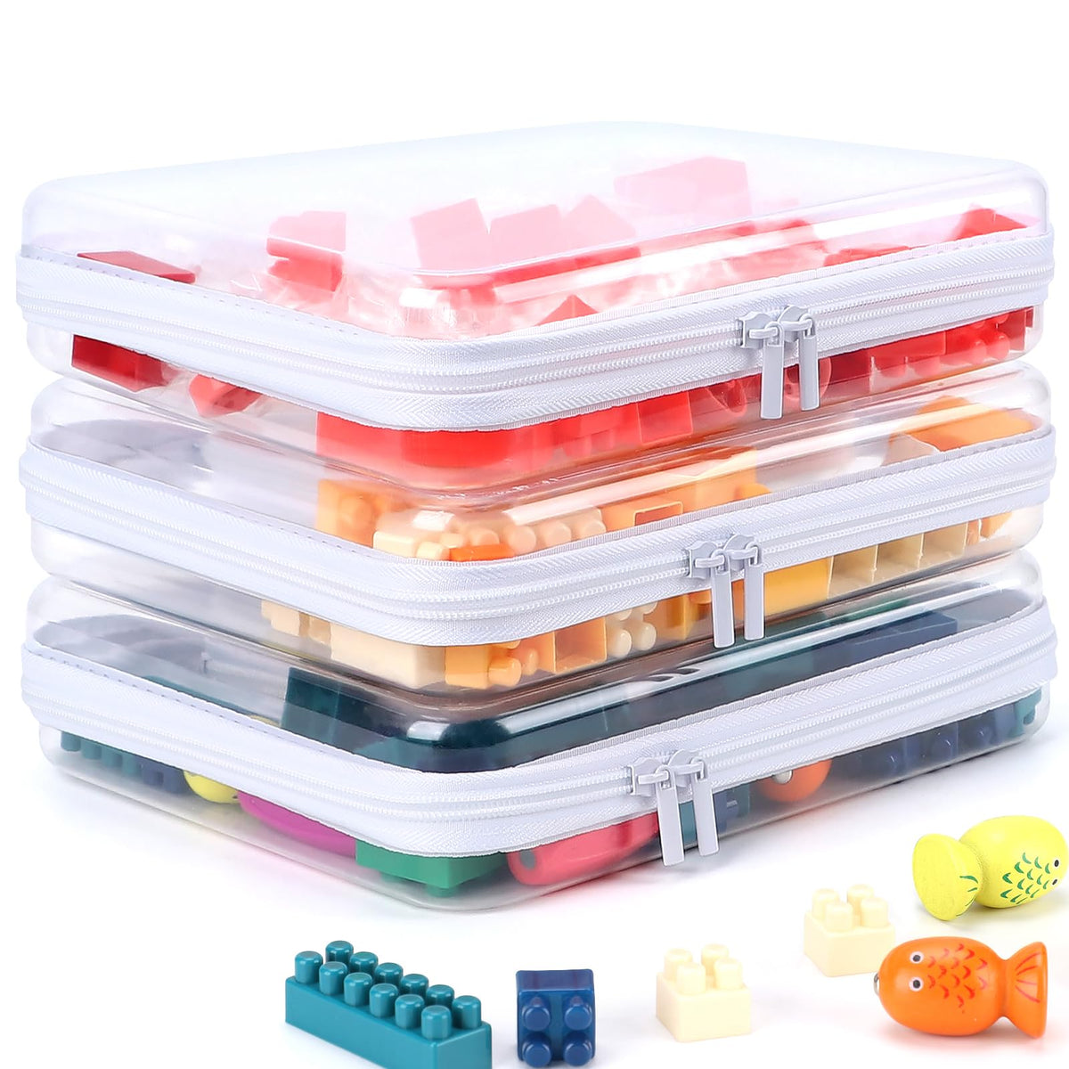 YOPCDJ 3 Pack Clear Hard Shell Zipper Case, Clear Zipper Pouches,Diaper Bag Organizer Pouches,Waterproof Makeup Organizer & Travel Toiletry Bag, Plastic Pouch for Office Home Storage, Large Size - thewildfolk YOPCDJ 3 Pack Clear Hard Shell Zipper Case, Clear Zipper Pouches,Diaper Bag Organizer Pouches,Waterproof Makeup Organizer & Travel Toiletry Bag, Plastic Pouch for Office Home Storage, Large Size
