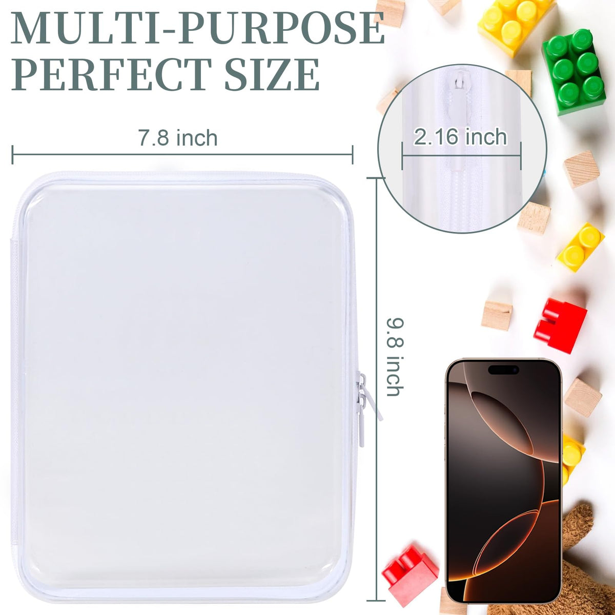 YOPCDJ 3 Pack Clear Hard Shell Zipper Case, Clear Zipper Pouches,Diaper Bag Organizer Pouches,Waterproof Makeup Organizer & Travel Toiletry Bag, Plastic Pouch for Office Home Storage, Large Size - thewildfolk YOPCDJ 3 Pack Clear Hard Shell Zipper Case, Clear Zipper Pouches,Diaper Bag Organizer Pouches,Waterproof Makeup Organizer & Travel Toiletry Bag, Plastic Pouch for Office Home Storage, Large Size