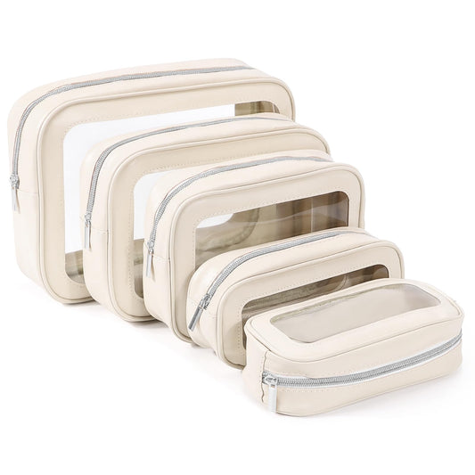YOPCDJ 5PCS Diaper Bag Organizer Pouch Set, TSA Approved Toiletry Bag，Clear Waterproof TPU Makeup Bag Set Travel Organizer Bags for Women and Kids - thewildfolk YOPCDJ 5PCS Diaper Bag Organizer Pouch Set, TSA Approved Toiletry Bag，Clear Waterproof TPU Makeup Bag Set Travel Organizer Bags for Women and Kids