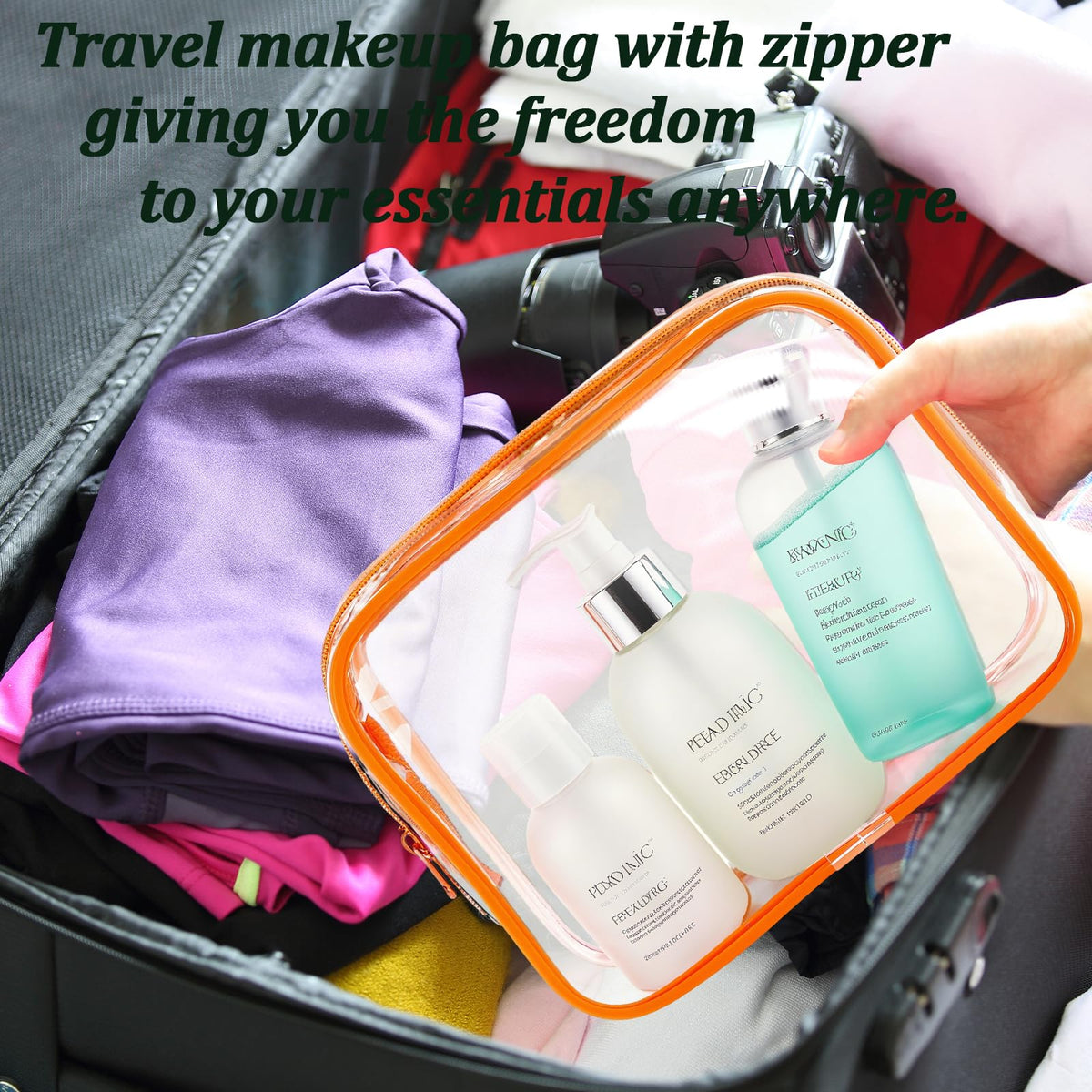 YOQIVEXU 6 Pieces Clear Makeup Bags Bulk, TSA Approved Toiletry Bag Clear Cosmetic Toiletries Pouch with Zipper, Waterproof Vinyl Plastic Organizer Case for for Women Carry-on Travel Essentials - thewildfolk YOQIVEXU 6 Pieces Clear Makeup Bags Bulk, TSA Approved Toiletry Bag Clear Cosmetic Toiletries Pouch with Zipper, Waterproof Vinyl Plastic Organizer Case for for Women Carry-on Travel Essentials