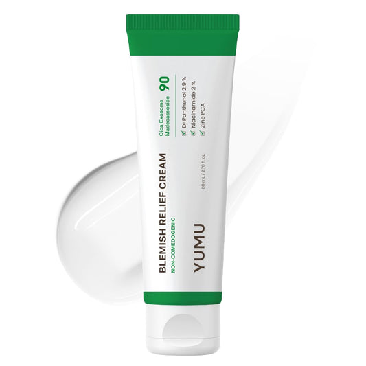YUMU Cica Exosome Zinc Blemish Relief Cream, Face Moisturizer for Sensitive, Acne-Prone Skin, Lightweight, Breakouts, Barrier Repair, Hydration, Soothing, Oil-Free, Korean Skincare (80 ml/2.70 fl.oz.) - thewildfolk YUMU Cica Exosome Zinc Blemish Relief Cream, Face Moisturizer for Sensitive, Acne-Prone Skin, Lightweight, Breakouts, Barrier Repair, Hydration, Soothing, Oil-Free, Korean Skincare (80 ml/2.70 fl.oz.)